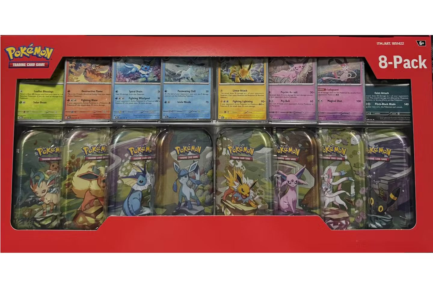 2025 Pokémon Prismatic Evolutions Mini Tins 8-Pack (Costco Exclusive)